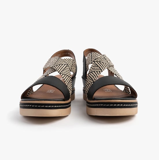 Remonte D2l54-03 Womens Sandals Black Combination - Image 4
