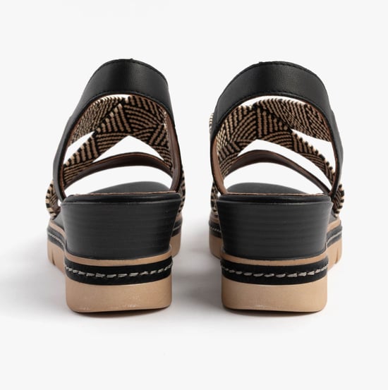 Remonte D2l54-03 Womens Sandals Black Combination - Image 5