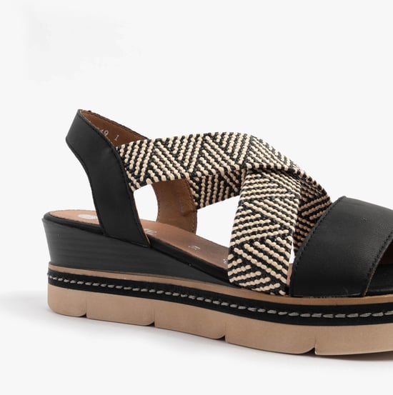 Remonte D2l54-03 Womens Sandals Black Combination - Image 6
