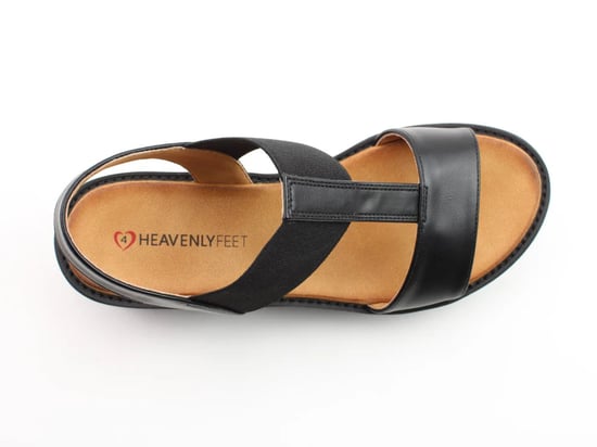 Heavenly Feet Ritz Womens Sandals Black - Image 4
