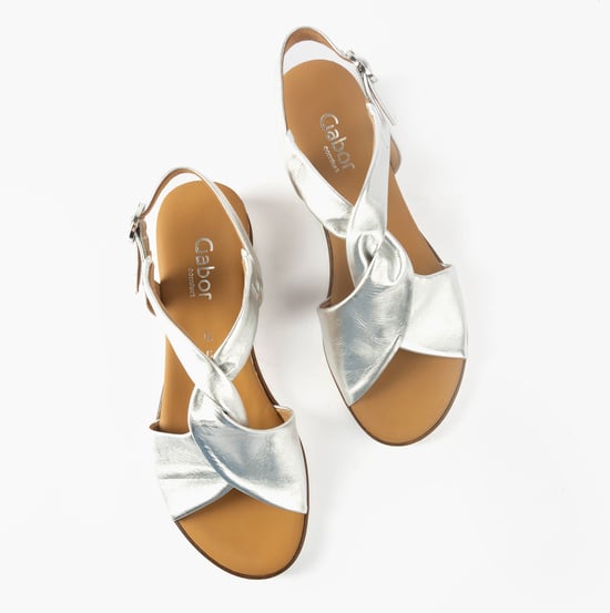 Gabor Rich Womens Sandals Silver - Image 2