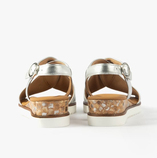 Gabor Rich Womens Sandals Silver - Image 5