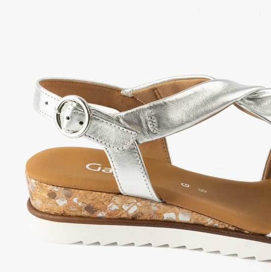 Gabor Rich Womens Sandals Silver - Image 6