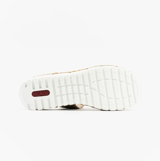 Rieker V1396-52 Womens Sandals Green Combination - Image 3