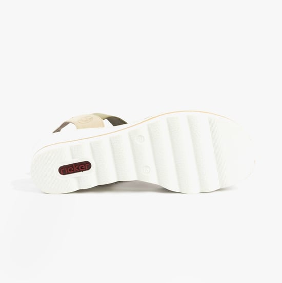 Rieker 67498-52 Womens Sandals Green Combination - Image 3