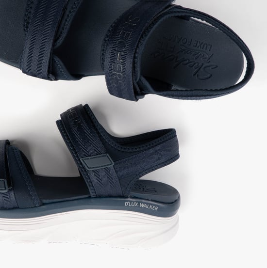 Skechers D'lux Walker - Adored Days Womens Sandals Navy/grey/pink - Image 6
