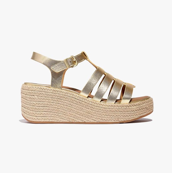 Fitflop Platfforms Espadrille Womens Wedge Sandals Platino - Image 1