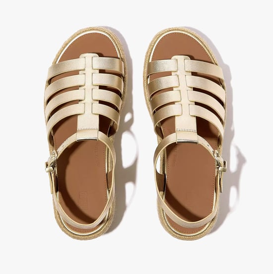 Fitflop Platfforms Espadrille Womens Wedge Sandals Platino - Image 2