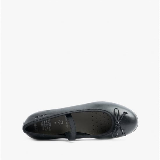 Geox Plie Girls School Shoes Smooth Black - Image 4