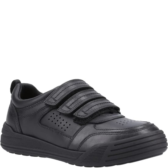 Hush Puppies Scott Boys Leather School Shoes Black - Image 1