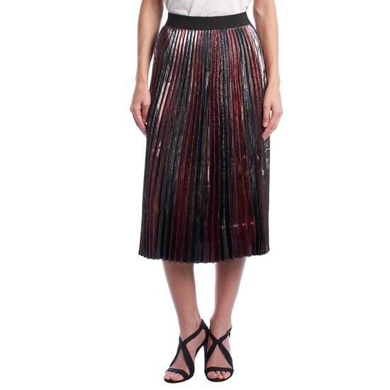 Women's Metallic Pleated Midi Skirt WJCP312F - Image 1