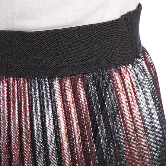 Women's Metallic Pleated Midi Skirt WJCP312F - Image 2