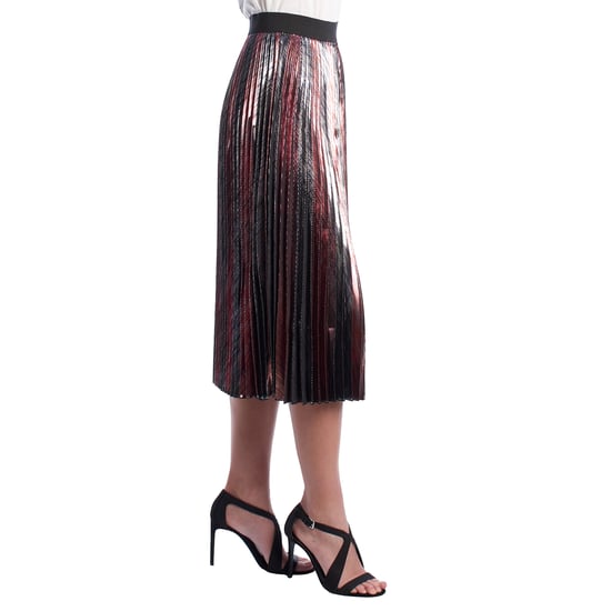 Women's Metallic Pleated Midi Skirt WJCP312F - Image 3