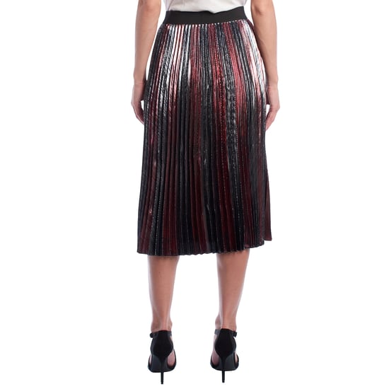 Women's Metallic Pleated Midi Skirt WJCP312F - Image 4