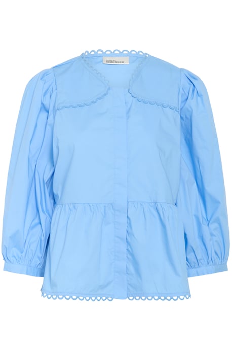 Blouse met korte mouwen KBAnnabelle Peplum fit blue - Image 4