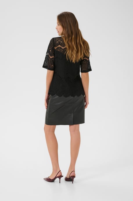 Blouse met korte mouwen CUulia Slim fit black - Image 2