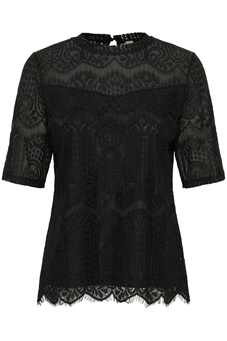 Blouse met korte mouwen CUulia Slim fit black - Image 4