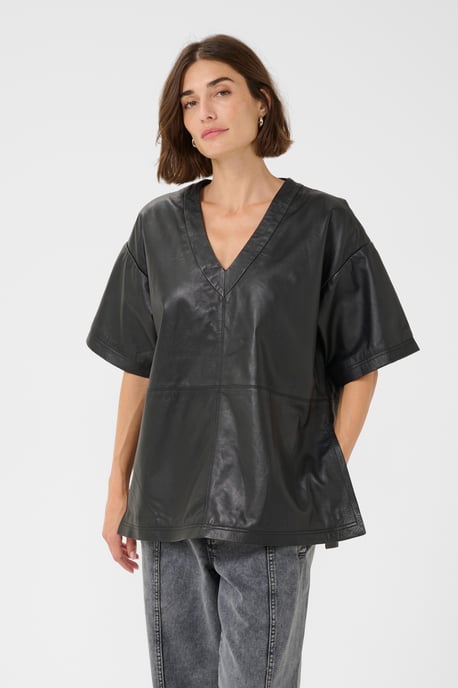 CUatam Canja Leather Blouse Loose fit - Image 3