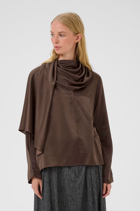 Blouse met lange mouwen KBBlanca Feminine brown - Image 3