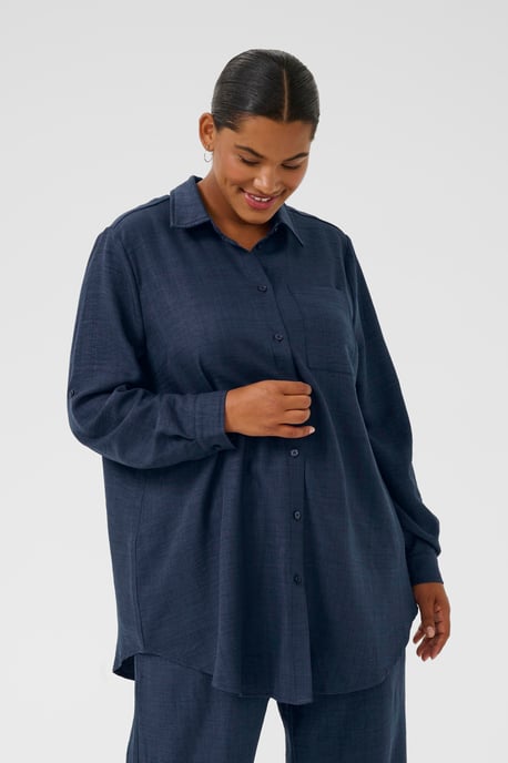 Blouse met lange mouwen KCellie Loose fit dark blue - Image 3