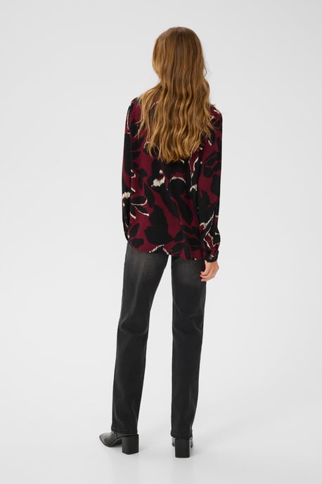 Blouse met lange mouwen KAamber Regular fit bordo - Image 2