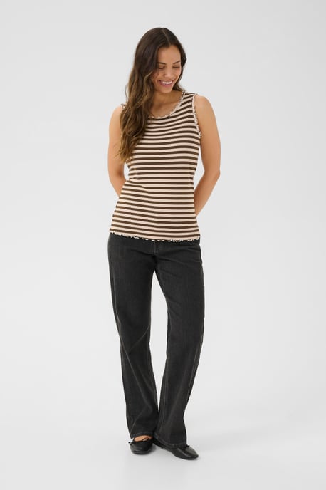 Jersey top CRRibba Slim fit beige - Image 1