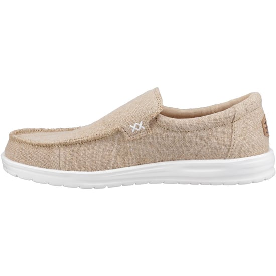 HEYDUDE Mikka Jute Linen Men's Irish Cream Moccasins Shoes - Image 4