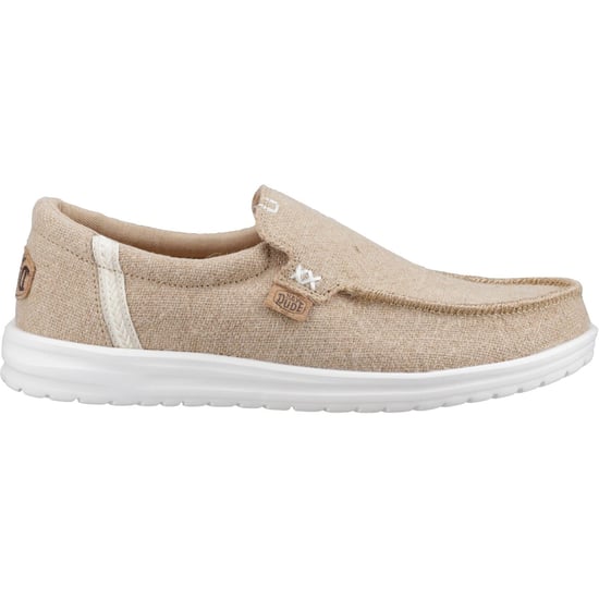 HEYDUDE Mikka Jute Linen Men's Irish Cream Moccasins Shoes - Image 5