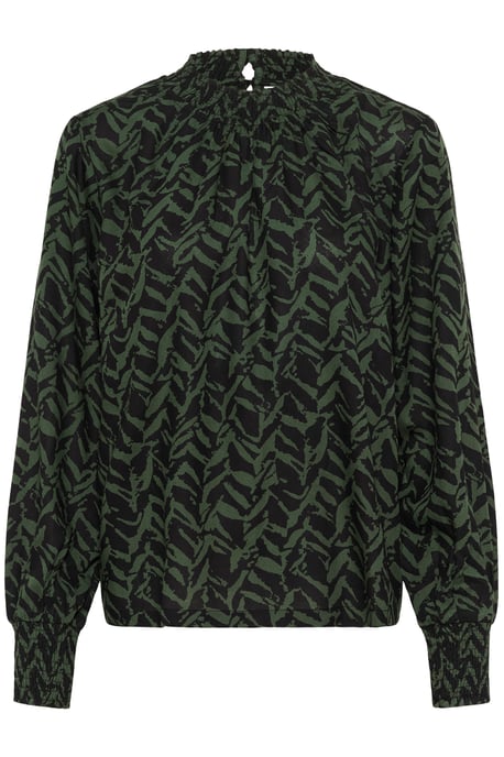 Blouse met lange mouwen KAdina Regular fit black green - Image 4