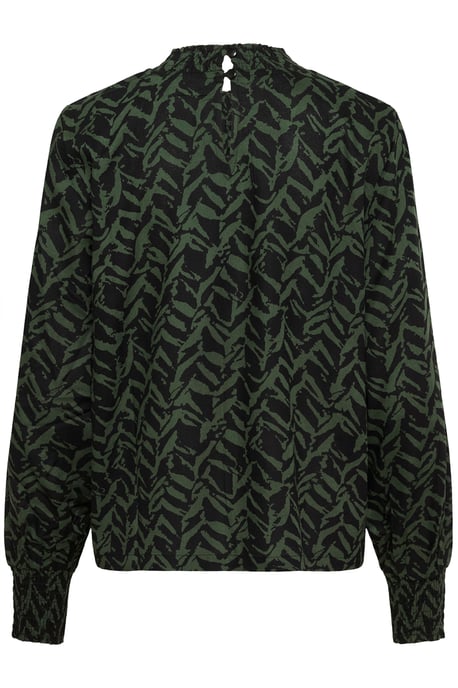 Blouse met lange mouwen KAdina Regular fit black green - Image 5