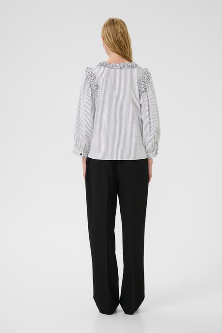 Blouse met lange mouwen KBBeatrice Feminine white black - Image 2