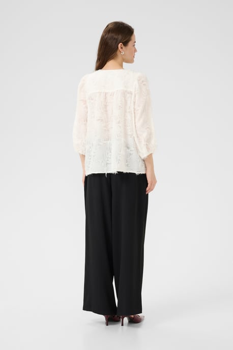 Blouse met lange mouwen KApariva Loose fit white - Image 2