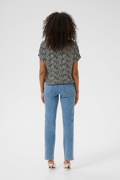 Mouwloos shirt KAamber Loose fit black offwhite - Image 2
