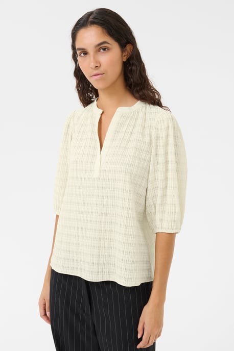 Blouse met korte mouwen KBAyo Classic fit white - Image 3