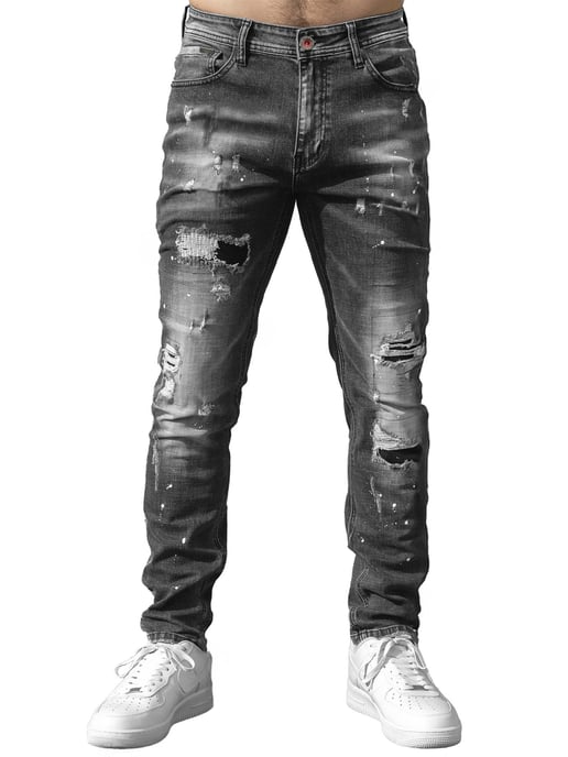 Enzo Milano | Mens Ripped Jeans - Image 2