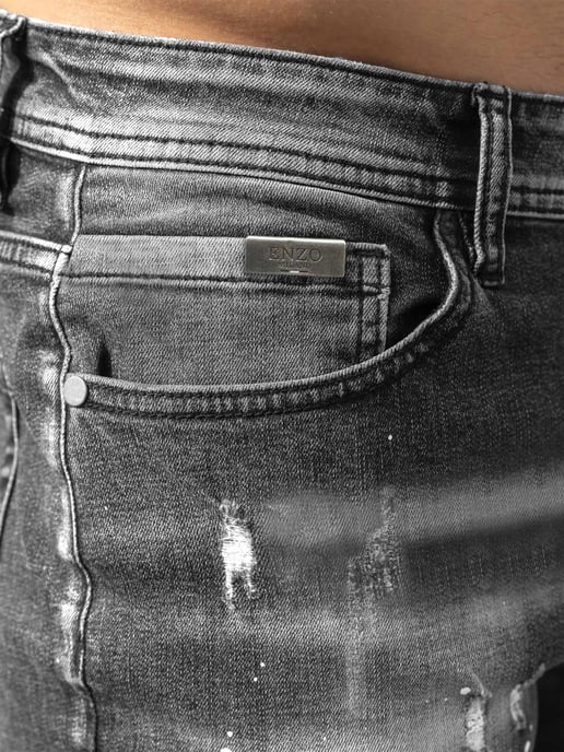 Enzo Milano | Mens Ripped Jeans - Image 4