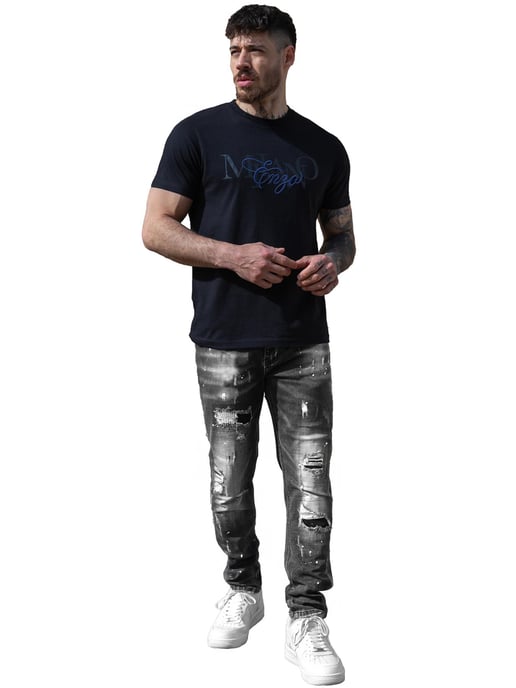Enzo Milano | Mens Ripped Jeans - Image 5