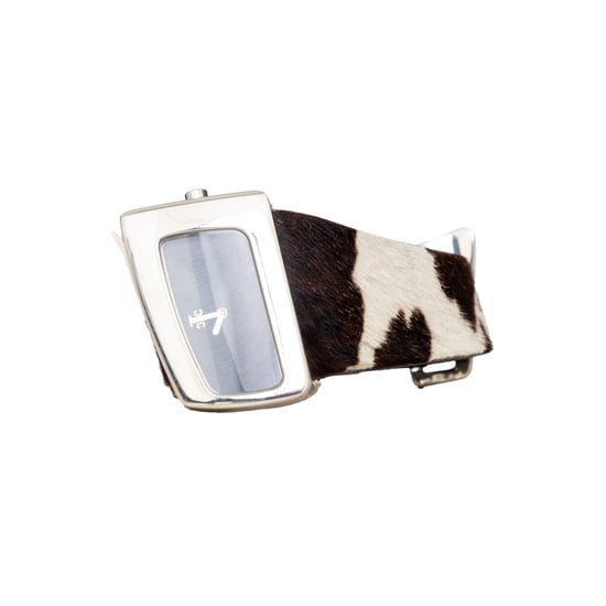 Roberto Cavalli böjd klocka med djurhår – 10-talet - Image 6