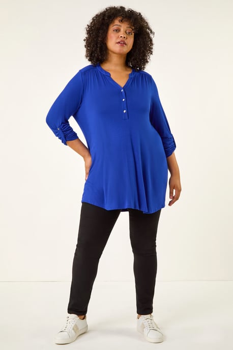 Curve Buttoned Stretch Top - Image 3