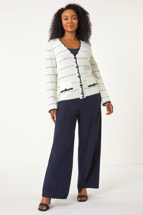 Petite Contrast Stitch Cardigan - Image 3