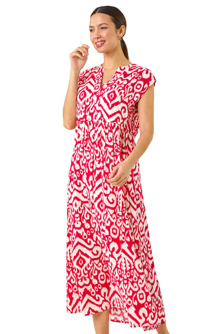 Aztec Print Midi Smock Dress - Image 1