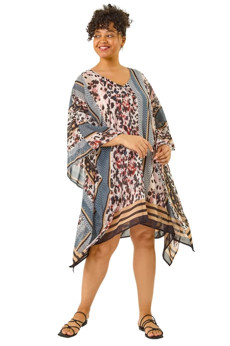 Curve Contrast Print Kaftan - Image 2