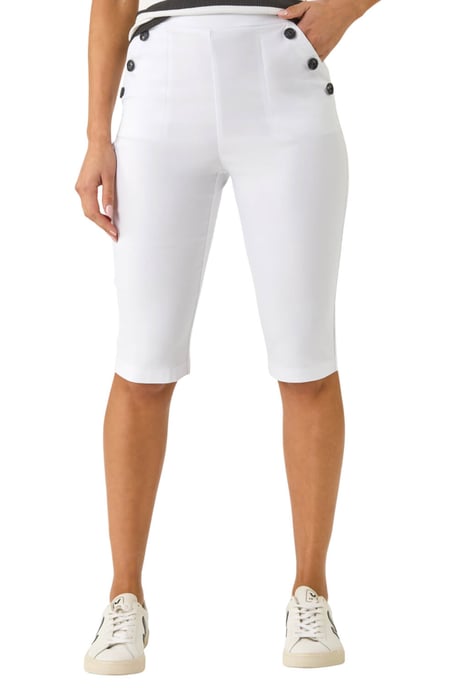 Buttoned Pocket Cropped Shorts - Image 1