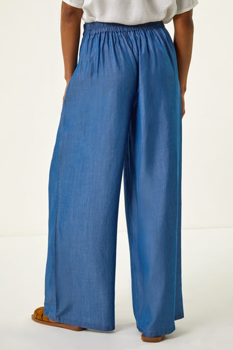 Pleated Full Length Wide Leg Trouser - Image 4