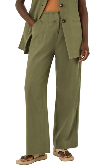 Smart Twill Wide Leg Pocket Trouser - Image 1
