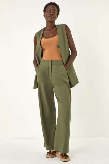Smart Twill Wide Leg Pocket Trouser - Image 3