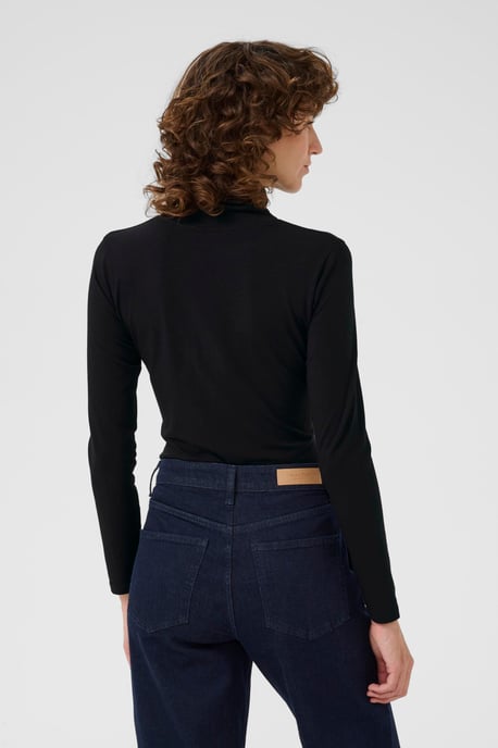 T-shirt met lange mouwen EfinasPW Slim fit black - Image 3