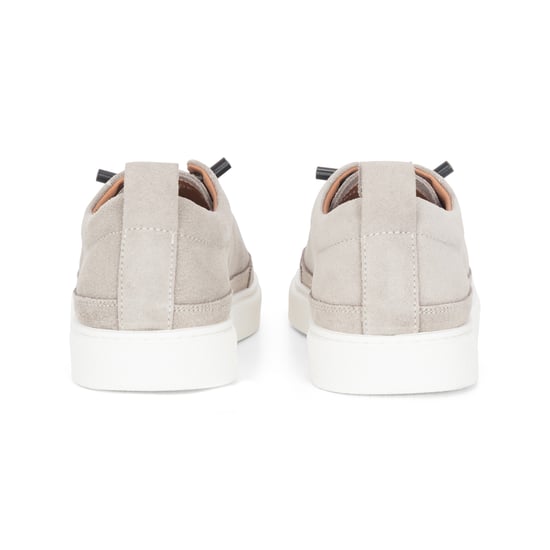 Justin Reess Mens Grey Suede Leather Trainers Sneakers - Josh - Image 5