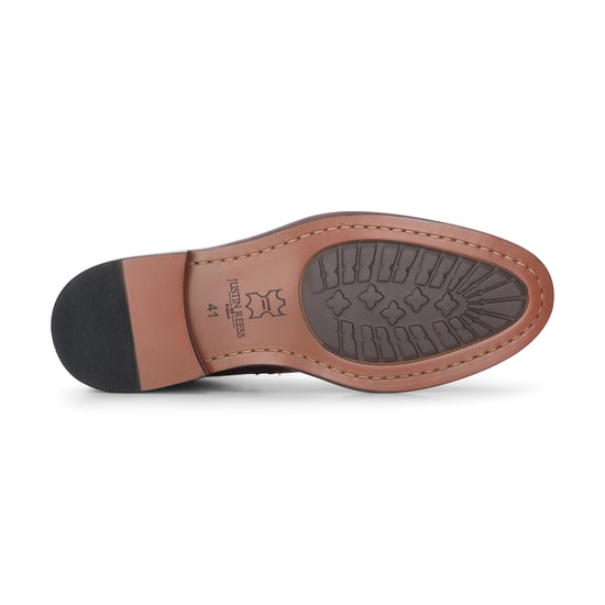Justin Reess Heren Khaki Bruine Brogue Leren Enkellaarsjes - Clifford - Image 5