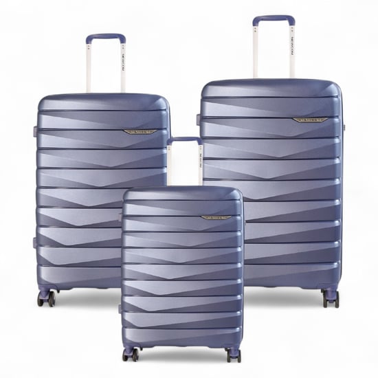 Harde TSA-koffer met rookblauwe, sterke schaal, 8-wiel handbagage, vakantiekoffer - Image 1